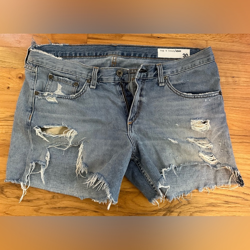 Rag & Bone Distressed Denim Shorts, size 30